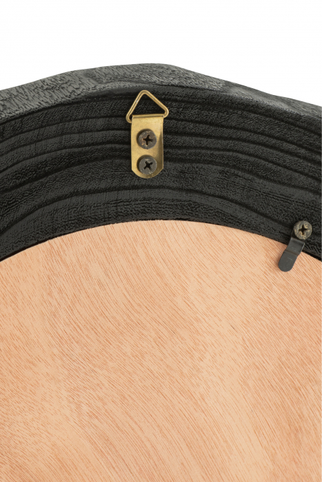 Oglinda Paulownia , Lemn/Sticla, Negru, 42x42x5 cm [2]