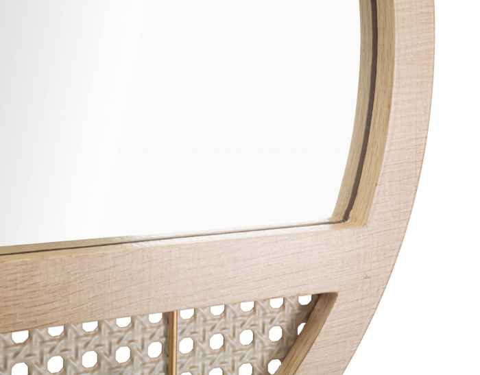 Oglinda pentru perete Fuji, Fier/Oglinda/MDF, Maro, 50x50x5 cm [3]