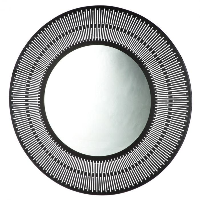 Oglindă, rotundă, Como, Oglindă din sticlă, negru, PU 1, L. 2 cm, D. 76 cm [4]