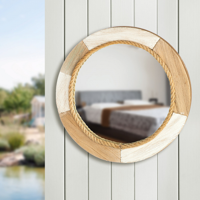 Oglindă, rotundă, sticlă oglindă, culori naturale, PU 2, L. 2 cm, D 39 cm [3]