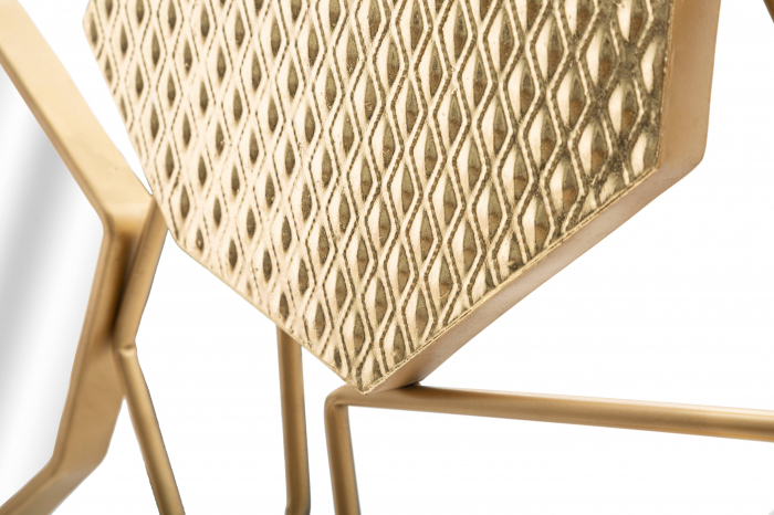 Oglinda Stone, Fier/MDF/Oglinda, Auriu, 52x91x4 cm [3]