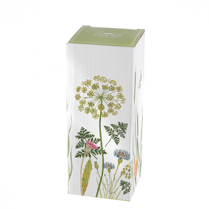 Pahar pentru băuturi, Flori sălbatice, design floral, motiv fluture, model floral, sticlă, multicolor, PU 8, H. 16 cm, D. 6 cm [5]