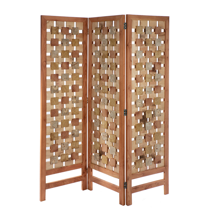 Paravan, "Patrat", Lemn, culori naturale, PU 1, L. 2,5 cm, L. 147 cm, H 179 cm [4]