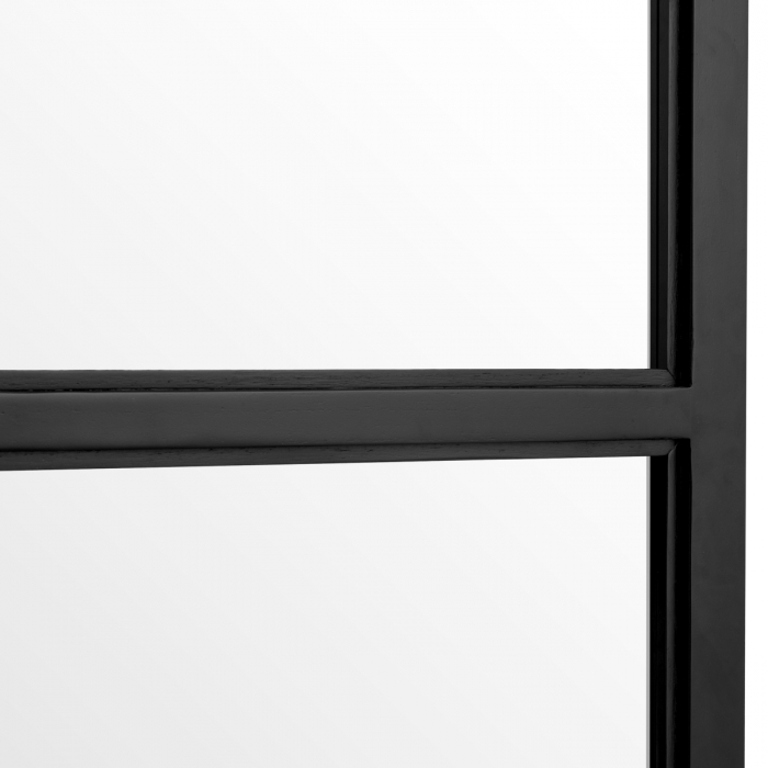 Paravan pliabil Jacques cu finisaj negru clasic cu oglindă finisaj antic, Dimensiuni: L. 200 | D. 5 | H. 225   [6]