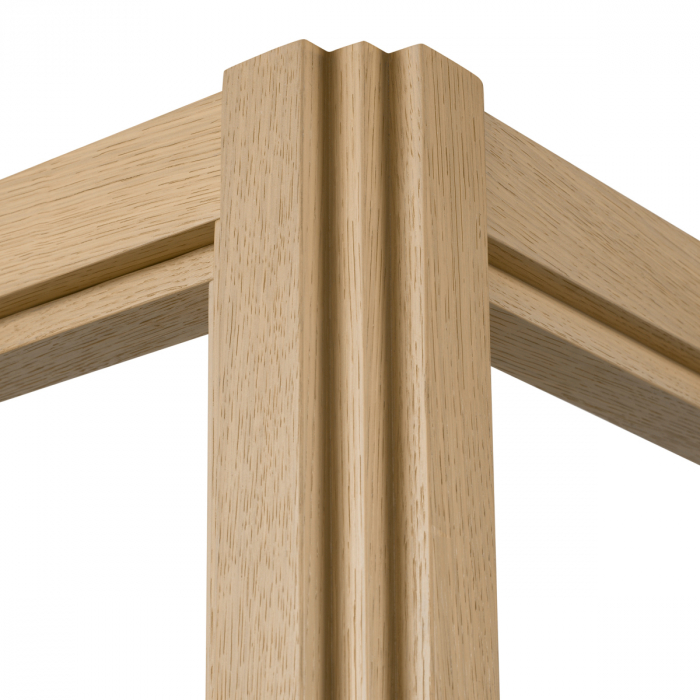 Pat cu baldachin, Tribeca, furnir din stejar, natur, Dims: L. 228.5 | W. 199.5 | H. 240.5 | min H. 33.5  (CM) [12]