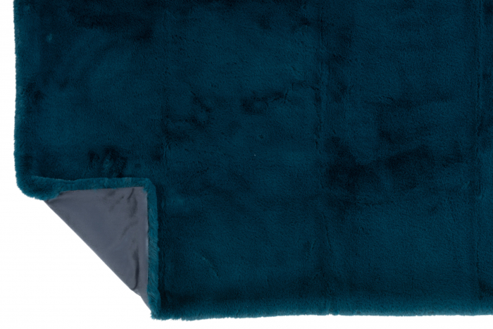 Patura Cutie, Fibre textile, Albastru, 180x130x3 cm [5]