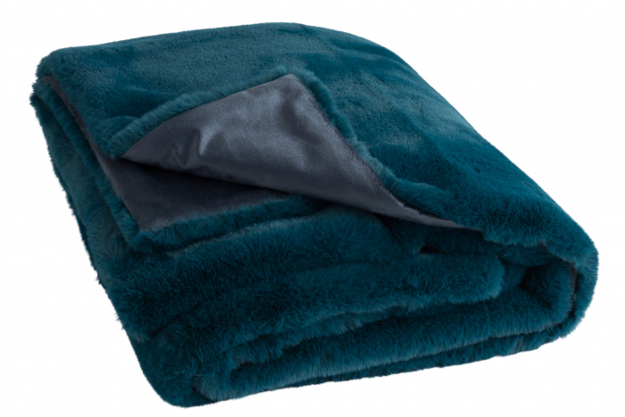 Patura Cutie, Fibre textile, Albastru, 180x130x3 cm [3]