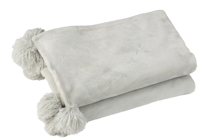 Patura plaid, Material sintetic, Gri, 170x130x1 [2]