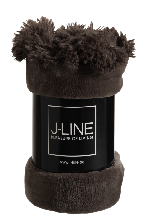 Patura plaid, Material sintetic, Gri, 170x130x1 [5]