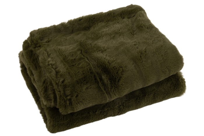 Patura plaid, Material sintetic, Verde, 180x130x3 [2]