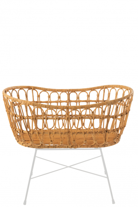 Patut + saltea, Ratan/Bambus, Natural, 85x51.5x72 cm [2]