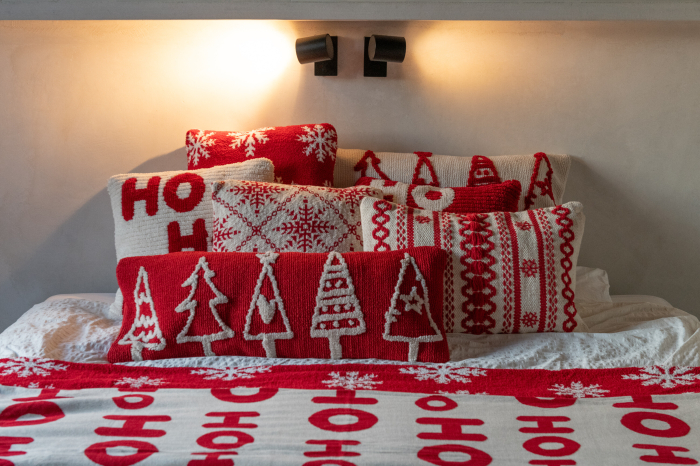 Perna fulgi de zapada din bumbac, Craciun rosu/alb Ass 2 [4]