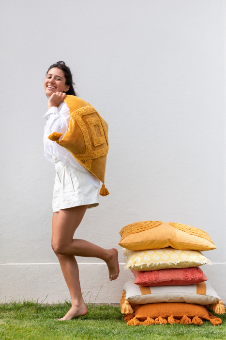 Perna, Textil, Ocru, 45x45x10 [4]