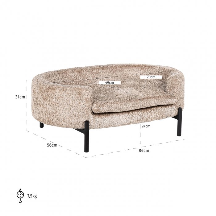 Pat pentru animale de companie Dolly,(Sheep 01 nature), Dims: 31.0 x 84.0 x 56.0 cm [5]