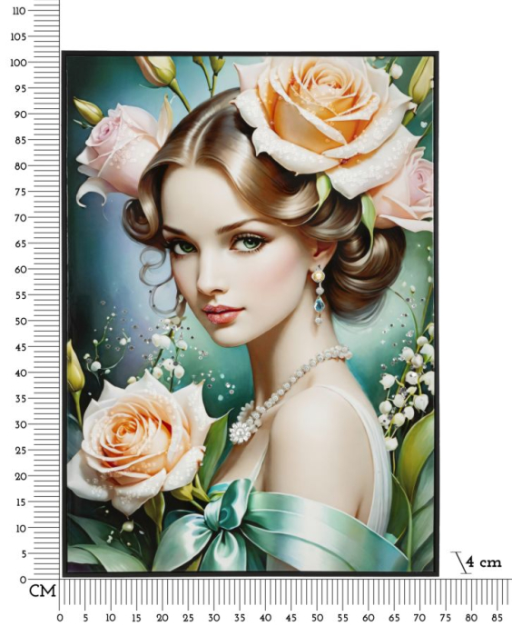 Pictura fantezie pe pânza lacuita cu Rama, -b- 72x4x102 cm [7]