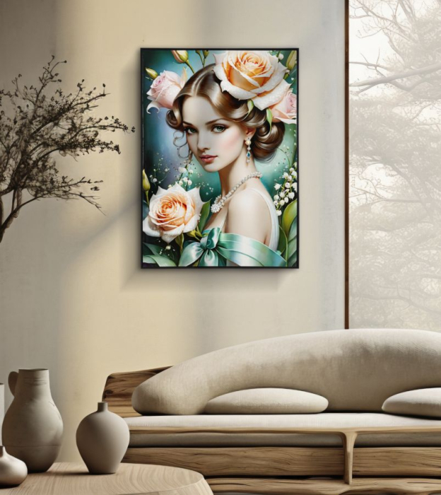 Pictura fantezie pe pânza lacuita cu Rama, -b- 72x4x102 cm [6]