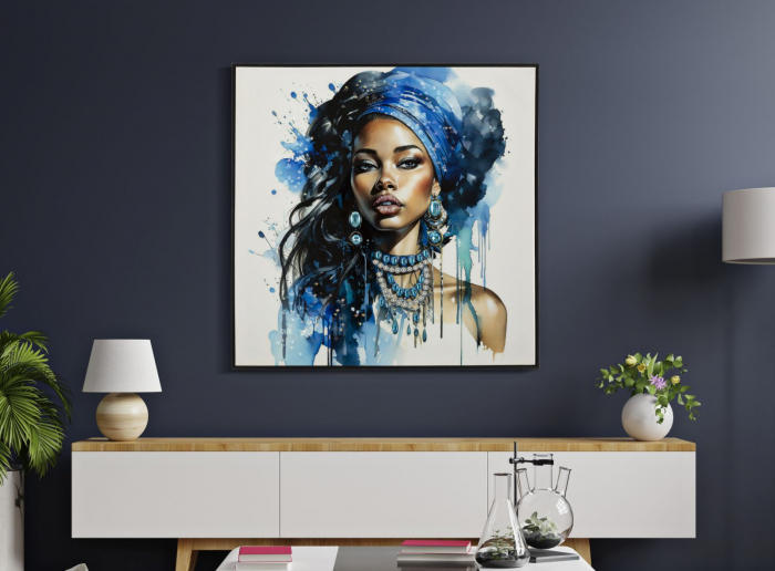 Pictură pe pânză lăcuită, ALTEA -a- ramă inclusă 82x4x82 cm [6]