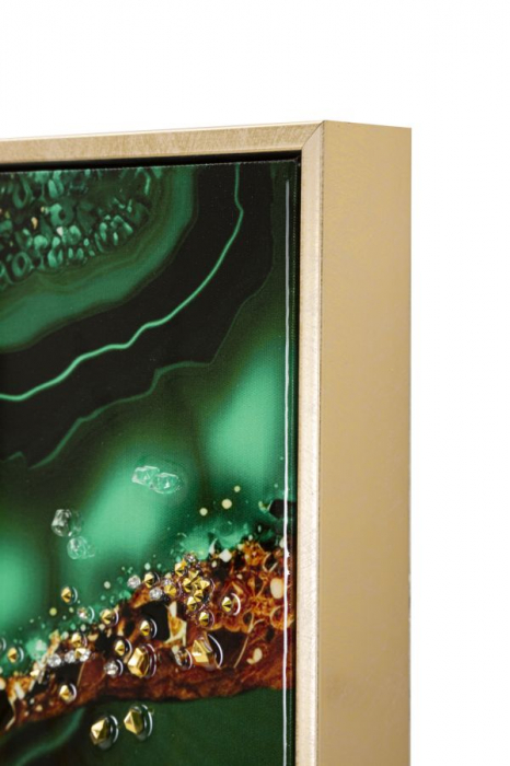 Pictură pe pânză lăcuită, SMERALDY -a- ramă inclusă 82x4x62 cm [4]