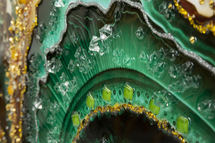 Pictură pe pânză lăcuită, SMERALDY -a- ramă inclusă 82x4x62 cm [5]