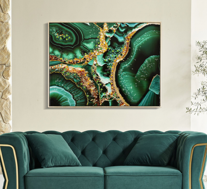 Pictură pe pânză lăcuită, SMERALDY -b- ramă inclusă 82x4x62 cm [6]