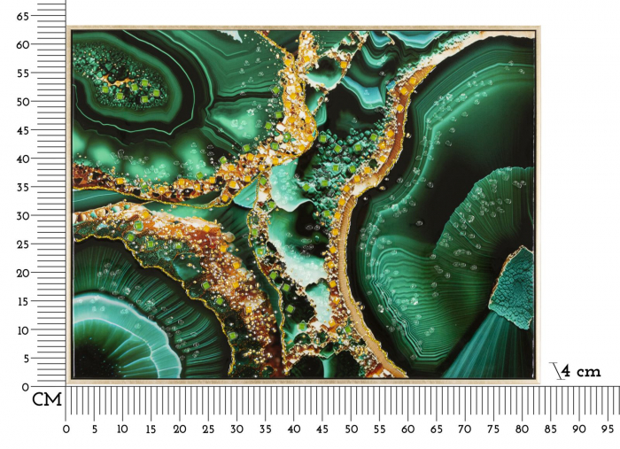 Pictură pe pânză lăcuită, SMERALDY -b- ramă inclusă 82x4x62 cm [7]