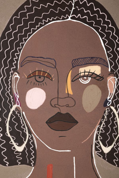 Tablou TRIBAL -B-, Maro, Lemn/Canvas, 100x80x2.8 cm [2]