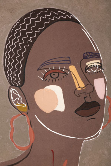 Tablou TRIBAL -A-, Maro, Lemn/Canvas, 100x80x2.8 cm [2]