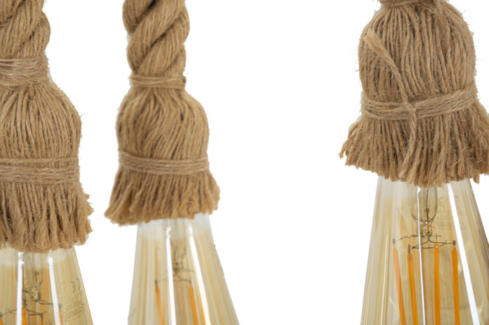 Plafoniera Bambus/Frânghie, Cm 80X15X120 [5]