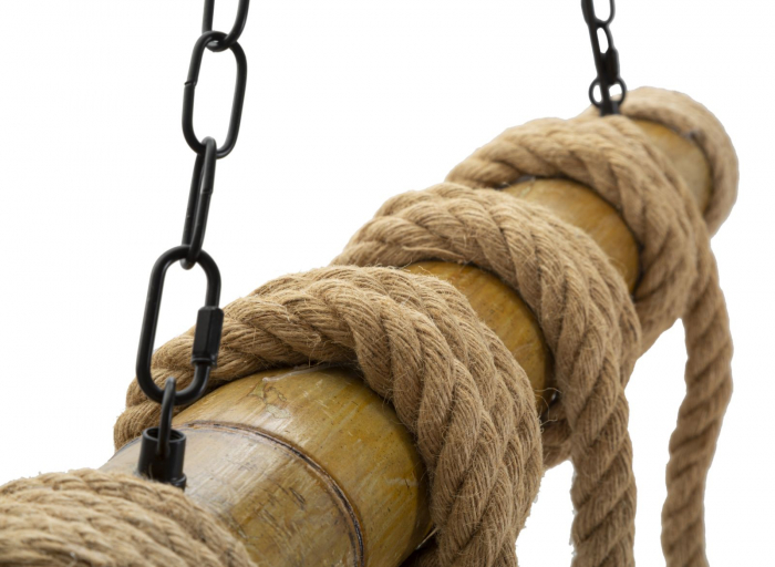 Plafoniera Bambus/Frânghie, Cm 80X15X120 [3]