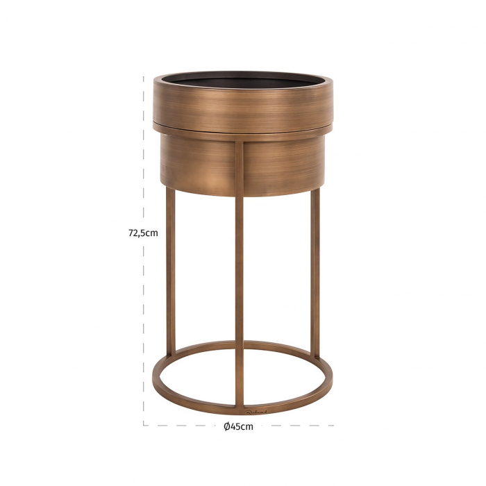 Jardinieră Chadd (auriu periat), Dims: 72.5 x 45.0 x 45.0 cm [2]
