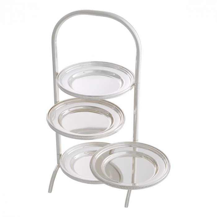 Platou tort, Encore, finisaj argintiu lacuit, Dims: Ø 18.5 | L. 15.5 | W. 21 | H. 47.5 (CM) [4]