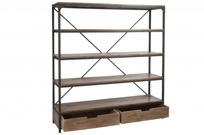 Raft, Lemn, Alb, 180x45.5x190 cm [2]