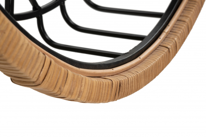 Raft pentru perete Cebu, Fier/Rattan, Multicolor, 65x72.5x18 cm [2]