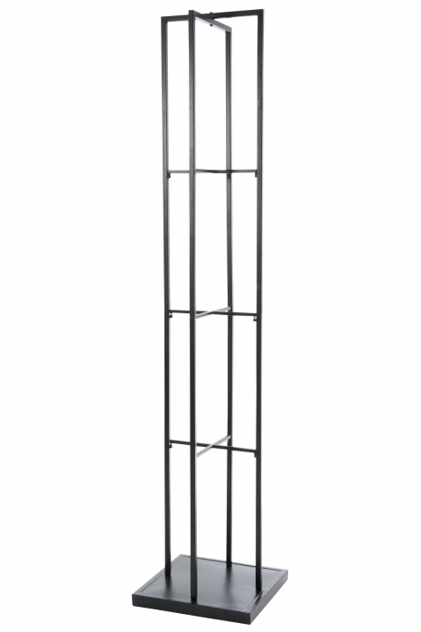 Suport de perne, Metal, Negru, 45.5x45.5x211 cm [2]