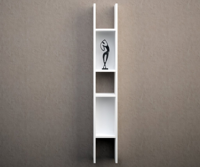 Rafturi SLIM 2, Melamina, Alb, 19.6x18x160 cm [3]