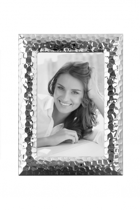 Rama foto Cleo, Sticla/Placat cu argint/Zinc, Argintiu, 16x2x22 cm [2]