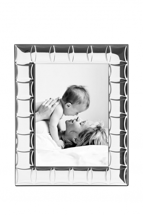 Rama foto Dana, Sticla/Metal/Placat cu argint, Argintiu, 19.80x1.50x14.60 cm [2]