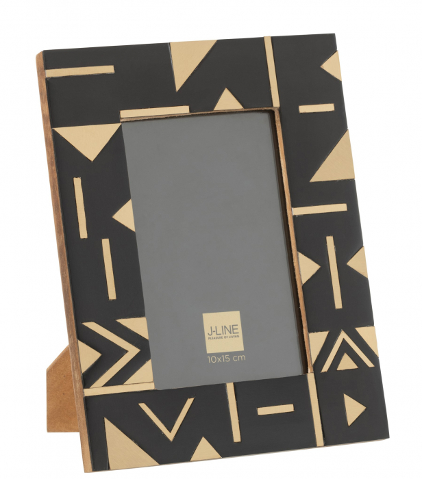 Rama foto Geometric, Lemn, Multicolor, 15x16.5x20 cm [2]