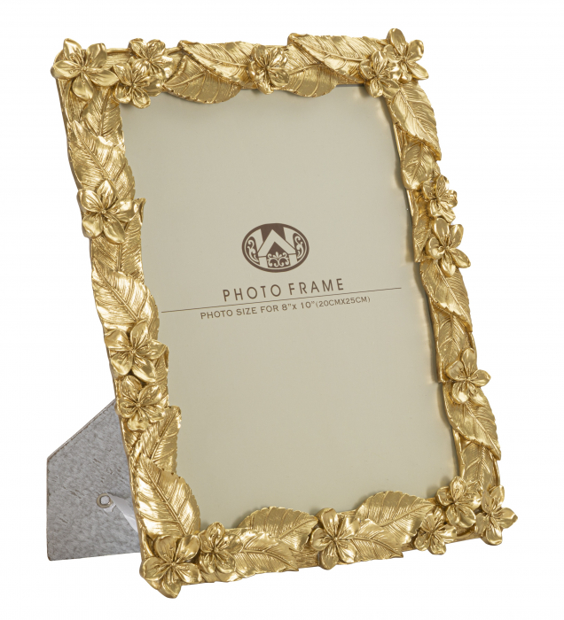 Rama foto Leavy, Rasina/Sticla, Auriu, 30.7x26x2 cm [6]