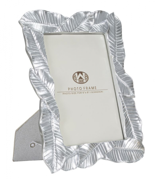 Rama foto Lefy, rasina/sticla, argintiu, 23X2.5X27.5 cm [2]