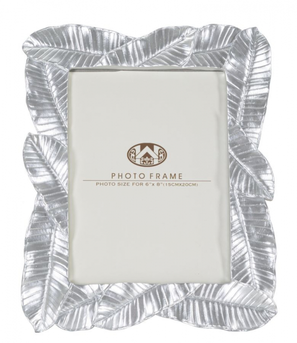 Rama foto Lefy, rasina/sticla, argintiu, 23X2.5X27.5 cm [4]