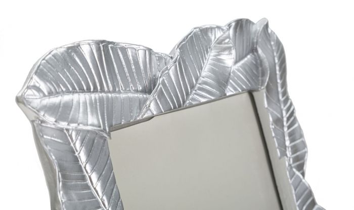 Rama foto Lefy, rasina/sticla, argintiu, 23X2.5X27.5 cm [5]