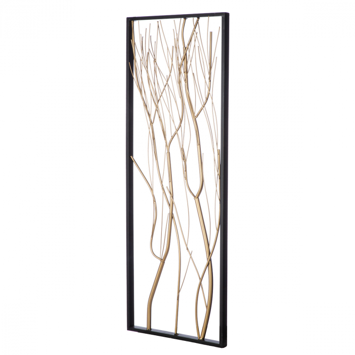 Relief de perete, Crangi, Metal, auriu, PU 2, 2 buc. asortate, L. 3 cm, L. 33 cm, H. 91,5 cm [6]