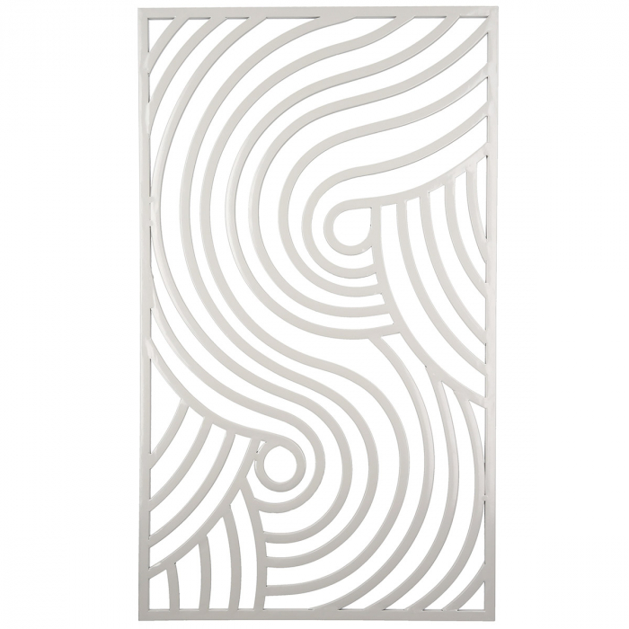 Relief de perete, dreptunghiular, Metal, gri deschis, PU 2, L. 1 cm, l. 60 cm, H 35 cm [4]