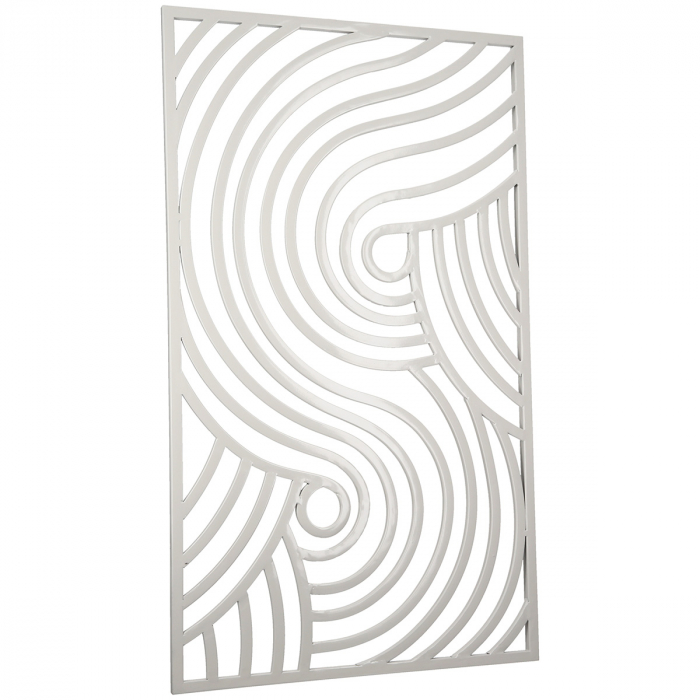 Relief de perete, dreptunghiular, Metal, gri deschis, PU 2, L. 1 cm, l. 60 cm, H 35 cm [2]