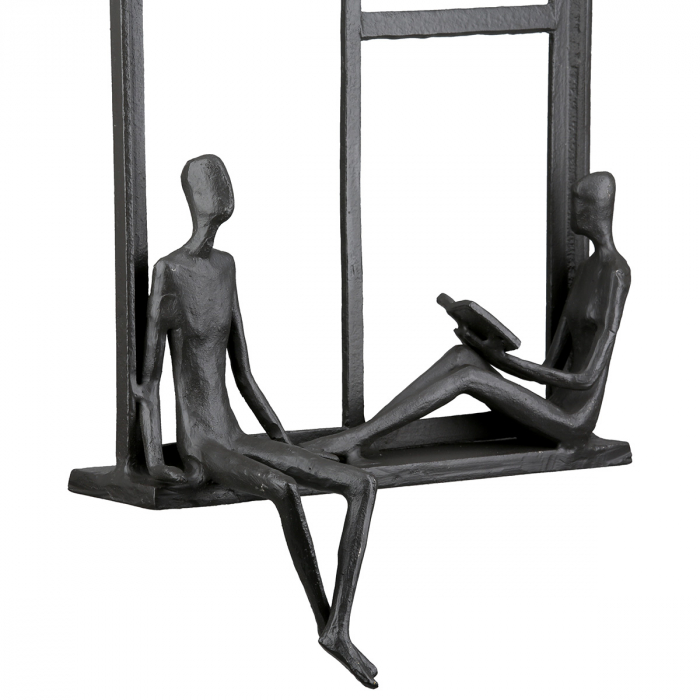 Relief de perete, dreptunghiular, Time out, Fier, maro închis, PU 2, L. 9 cm, L. 17 cm, H. 25 cm [3]