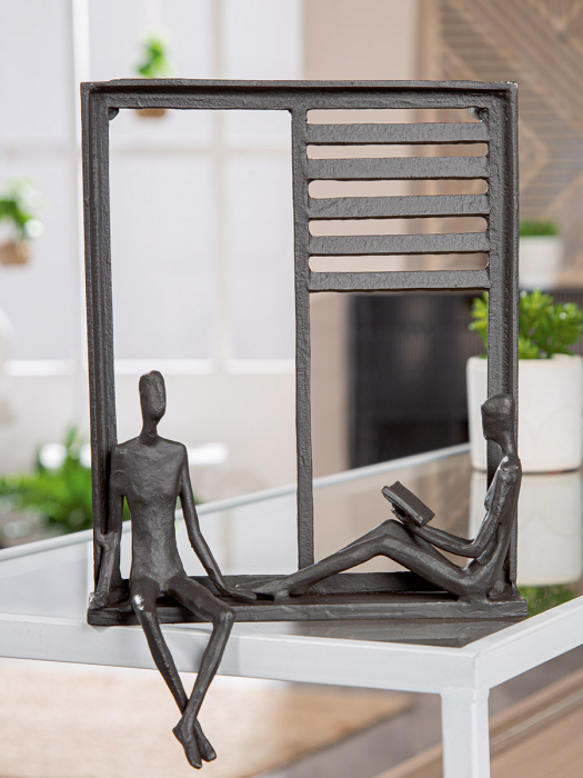 Relief de perete, dreptunghiular, Time out, Fier, maro închis, PU 2, L. 9 cm, L. 17 cm, H. 25 cm [4]