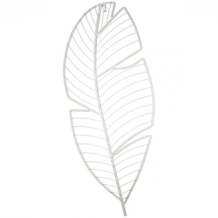 Relief de perete, Frunză, Metal, gri deschis, PU 4, 2 asortate, L. 1 cm, L. 33 cm, H 79 cm [2]