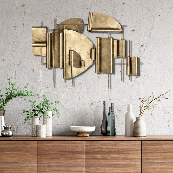 Relief de perete, Metal, culoare bronz, PU 2, L. 6 cm, L. 89 cm, H 69 cm [4]