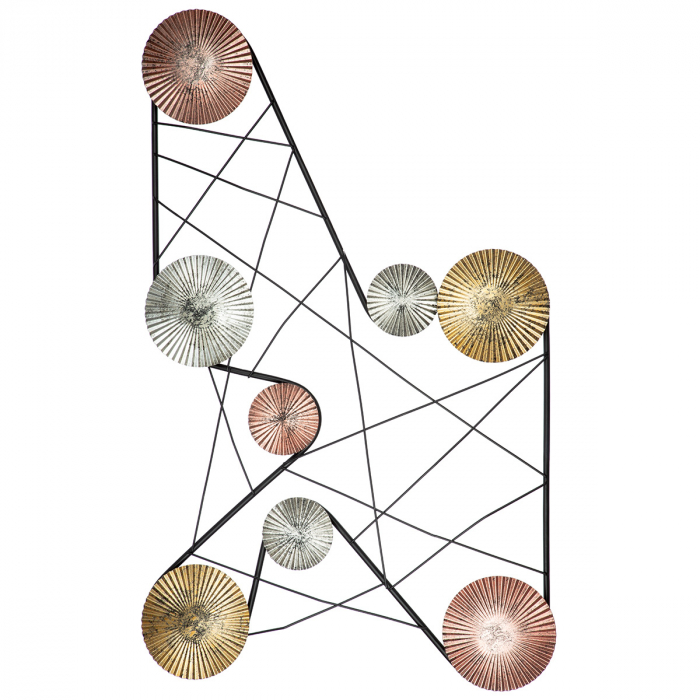 Relief de perete, Metal, multicolor, PU 2, L. 4 cm, L. 52 cm, H 83 cm [3]